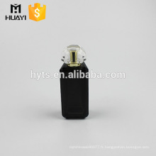100ml le plus populaire rectangulaire verre noir bouteille de parfum sertir 100ml
